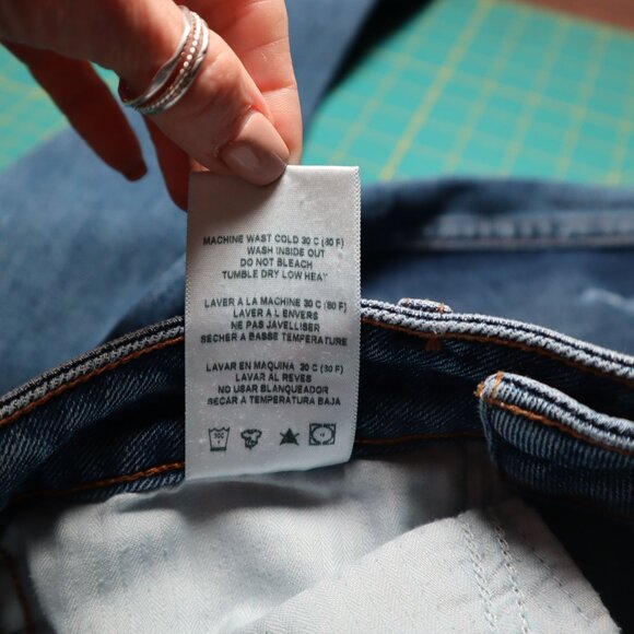 Sundry Button Fly Jeans Womens 24 Blue Boho Hippie 70S Casual Chic Retro Playful - Picture 10 of 10